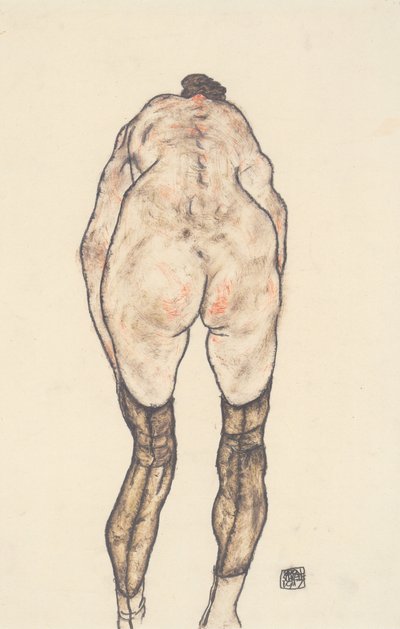 女仰泳 作者 Egon Schiele